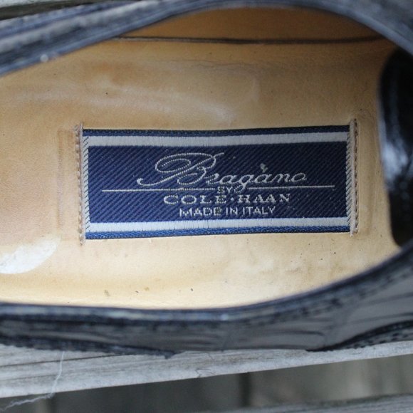 Vintage Cole Haan Black Genuine Alligator Cap Toe Oxford, Men's 7.5 M, EUC - Picture 10 of 13